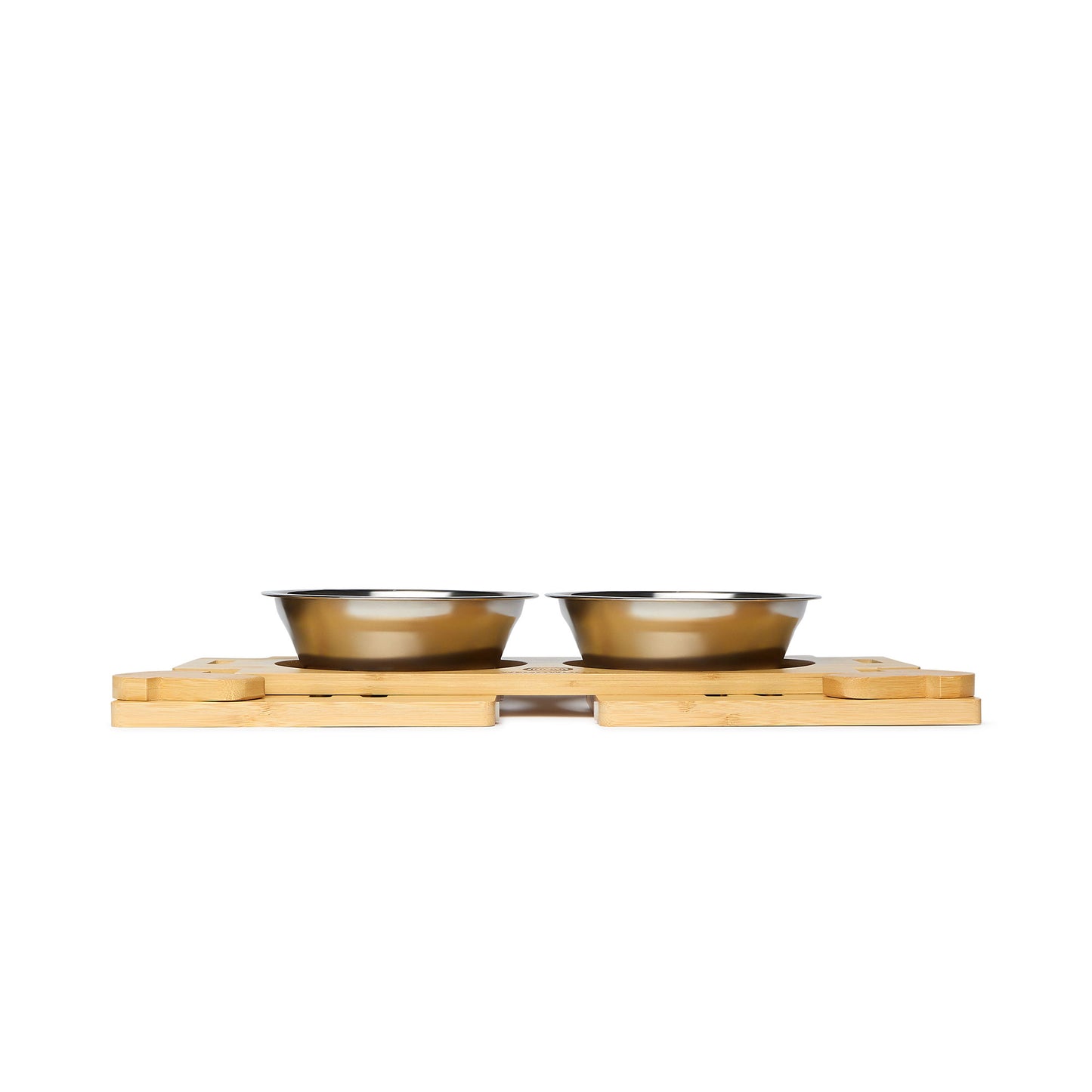 Raised Angled Pet Stand Feeder With Stainless Steel Bowls