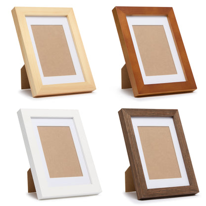 Solid Pine Picture/Photo Frames 5" x 7" (127mm x 178mm) Set of 4